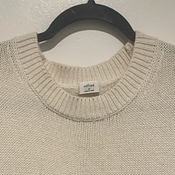 Wilfred Free Cream Sleeveless Knit Sweater Vest Sz M GUC - Picture 6 of 8